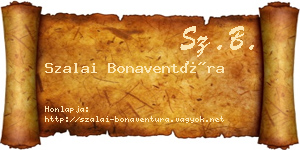 Szalai Bonaventúra névjegykártya